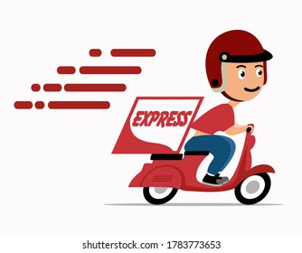 express courier mascot vector design