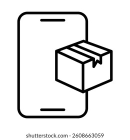 Express Courier Vector Line Icon Design