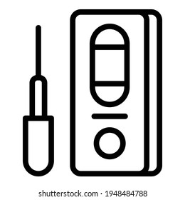 Icono de prueba de Express Covid. Símbolo del vector de prueba de Contorno Express Covid para diseño web aislado en fondo blanco