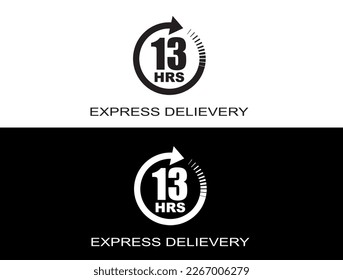 Express delivery in 13 hours. Fast delivery, express and urgent shipping