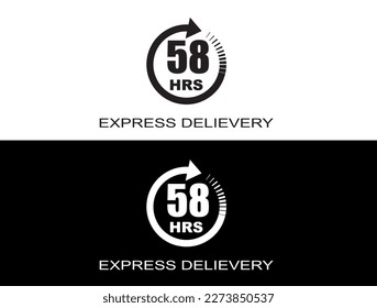 Express delivery in 58 hours. Fast delivery, express and urgent shipping