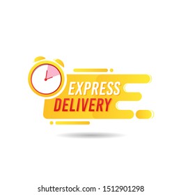 express delivery badge with stopwatch icon
