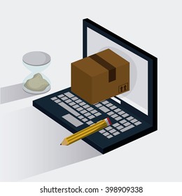 Express delivery box design , vector illustration