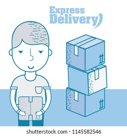 Express delivery cartoon