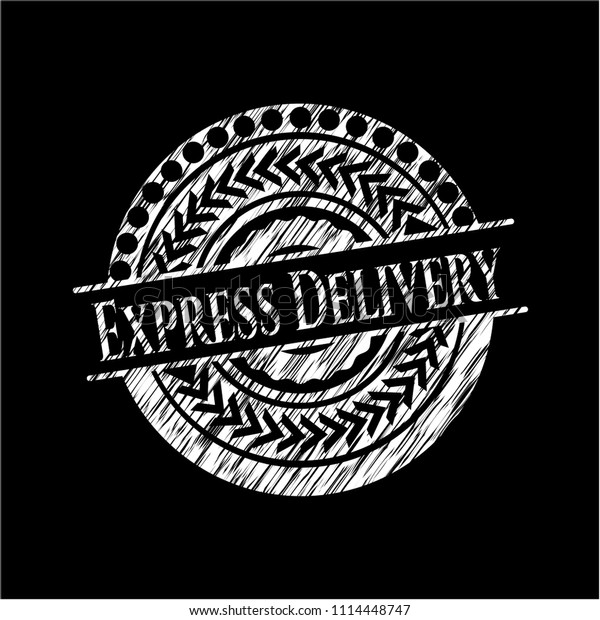 Express Delivery chalk\
emblem