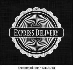 Express Delivery-Chalkboard-Emblem