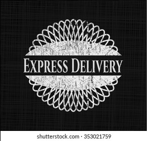 Express Delivery chalkboard emblem