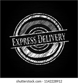 Express Delivery with chalkboard texture