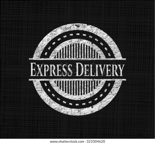 Express Delivery with\
chalkboard texture