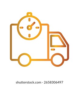 Express Delivery Color gradient illustration vector icon which can easily modify or edit 