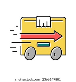 express delivery color icon vector. express delivery sign. isolated symbol illustration