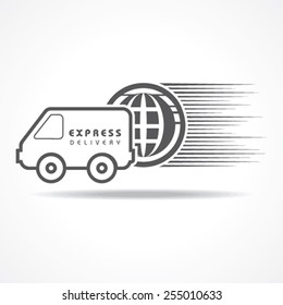 Express Delivery concept for increase the sell stock vector