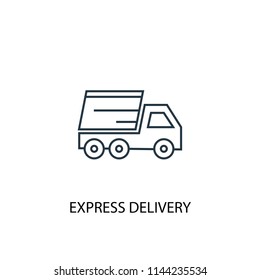 express delivery concept line icon. Simple element illustration. express delivery concept outline symbol design from Delivery set. Can be used for web and mobile UI/UX