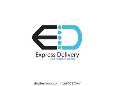 Logotipo de diseño creativo de entrega rápida