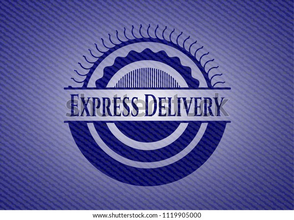 Express\
Delivery emblem with jean high quality\
background