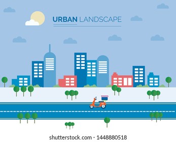 Express delivery, flat design concept