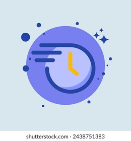 Express delivery flat illustration. Fast signs vector illustration.
