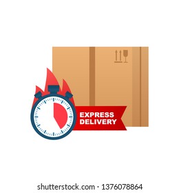 Express delivery icon for apps and website. Delivery concept. Vector stock illustration