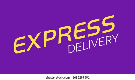 Express delivery icon for apps and website. Delivery concept. Vector illustration. Flat design. Fast carved picture. Express delivery logotype or sign. Simple flat design. Stock vector