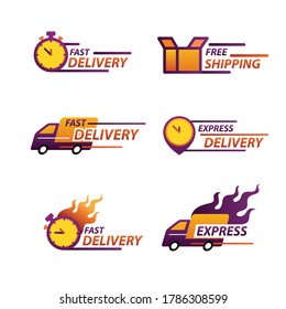 Express delivery icon for apps and website. Delivery concept.