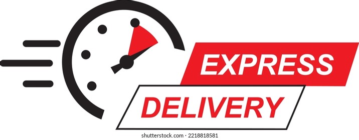 Express delivery icon for apps and website. Delivery concept. Vector illustration. Flat design.
