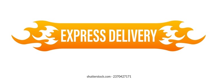 Express delivery icon for apps and website. Express delivery symbols. Delivery quick move. Fast distribution service 24 7. Delivery concept. Flat design. Vector illustration