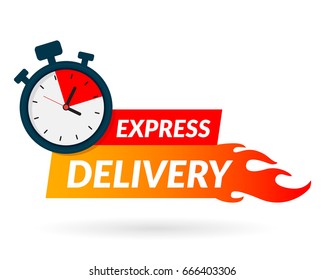 Express delivery icon for apps and website. Delivery concept. Vector illustration. Flat design.