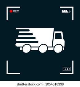 Express delivery icon. Delivery car