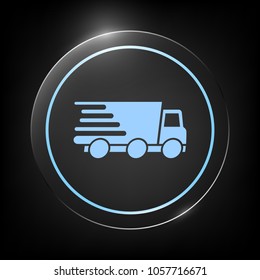 Express delivery icon. Delivery car