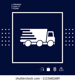 Express delivery icon. Delivery car