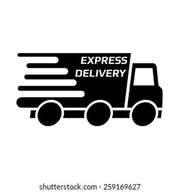 Express delivery, express delivery icon. Delivery car.