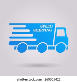 Express delivery icon. Delivery car.