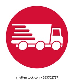 Express delivery icon. Delivery car.