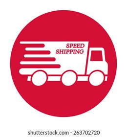 Express delivery icon. Delivery car.