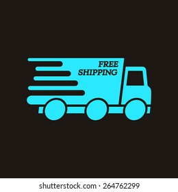 Express delivery icon. Delivery car.