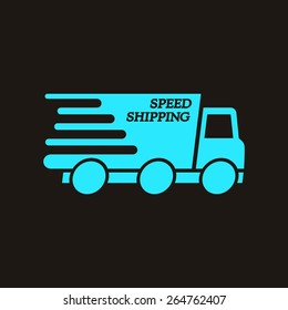 Express delivery icon. Delivery car.
