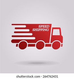 Express delivery icon. Delivery car.