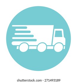 Express delivery icon. Delivery car