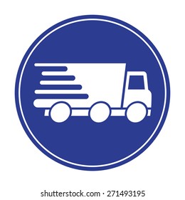 Express delivery icon. Delivery car