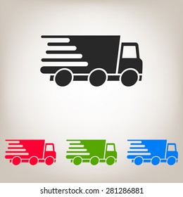 Express delivery icon. Delivery car