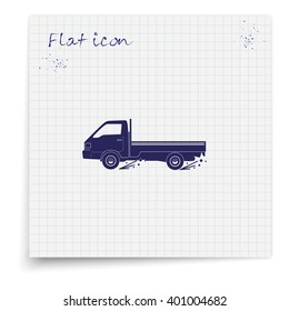 Express delivery icon. Delivery car.