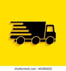 Express delivery icon. Delivery car.
