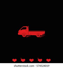 Express delivery icon. Delivery car.