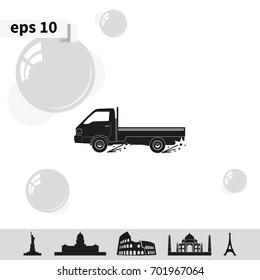 Express delivery icon. Delivery car.