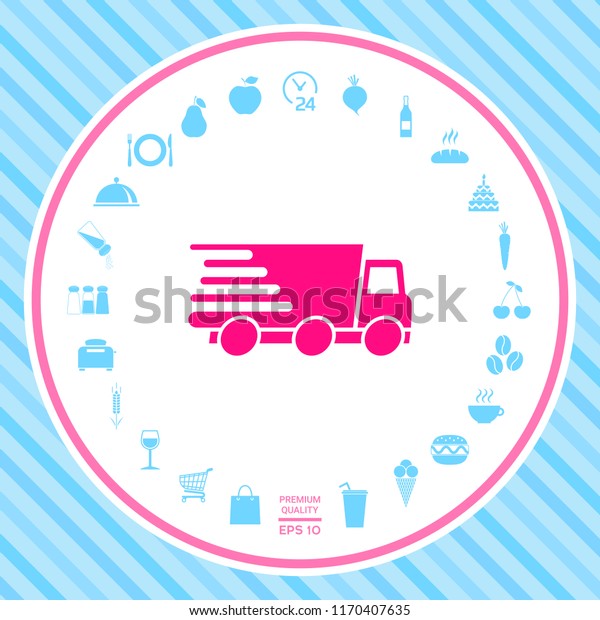 Express delivery icon.\
Delivery car