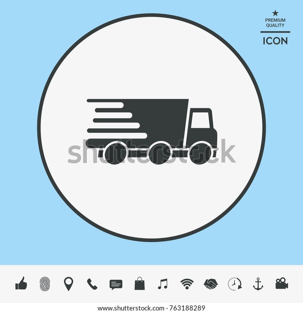 Express delivery icon.\
Delivery car