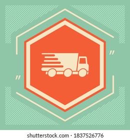 Express delivery icon. Delivery car. Graphic elements for your design