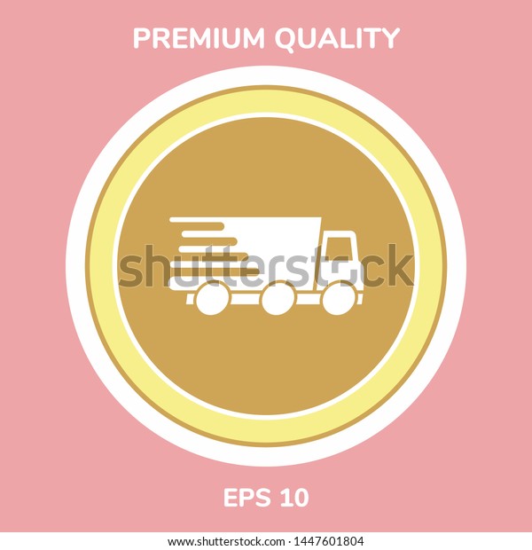 Express delivery icon. Delivery car. Graphic\
elements for your\
design