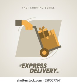 Express Delivery Icon, Cargo Delivery.