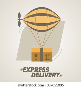 Express Delivery Icon, Cargo Delivery.